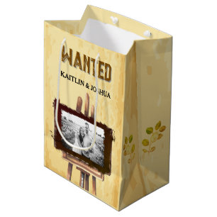 Gesuchtes Poster 🤠 Cowboy-Stiefel Hochzeit Mittlere Geschenktüte