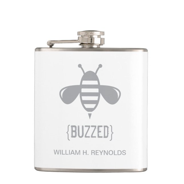 {GESUMMTES} Brautparty summte das Bienen-Geschenk Flachmann (Vorderseite)