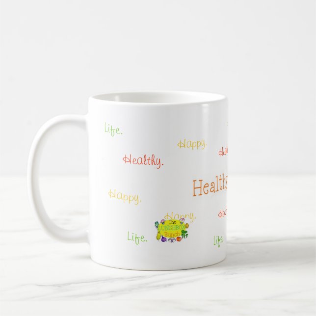 Gesund. Glücklich. Leben. Tasse (Links)