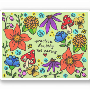 Gesund üben Nicht Gekümmert Aufkleber