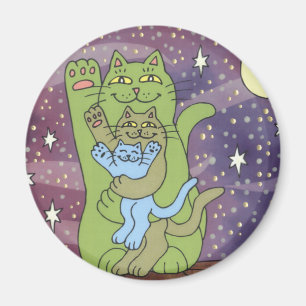 Gesund, wohlhabend und wohlhabend auf Herbstabend Magnet