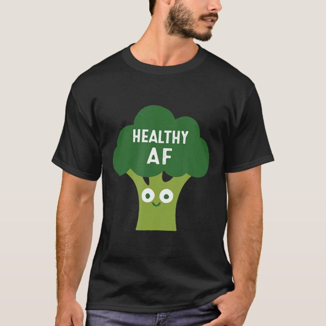 Gesunde Af Veggies Broccoli Vegan oder vegetarisch T-Shirt (Vorderseite)
