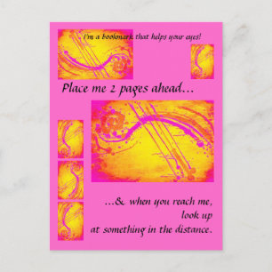 Gesunde Augen - Lesezeichen für Leser Postkarte