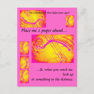 Gesunde Augen - Lesezeichen für Leser Postkarte