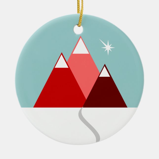 Gesunde Berge Keramik Ornament (Vorne)