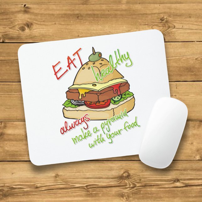 Gesunde Ernährung Burgerpyramide Mousepad (Von Creator hochgeladen)