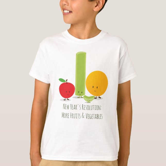 Gesunde Ernährung - Neujahrsentschließung T-Shirt (Vorderseite)