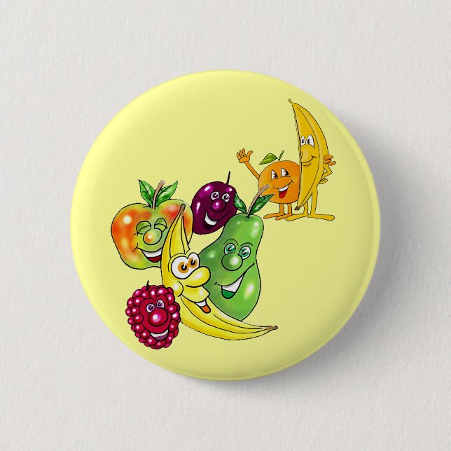 Gesunde Ernährungsfrucht Button (Vorderseite)