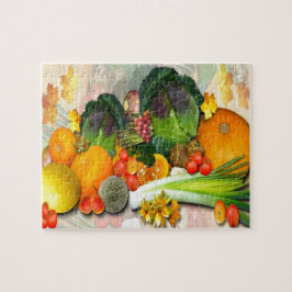 Gesunde farbenfrohe Veggies & Frucht Puzzle
