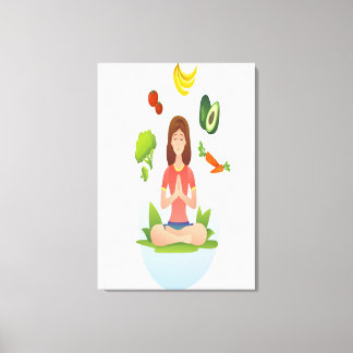 Gesunde Frau Leinwanddruck