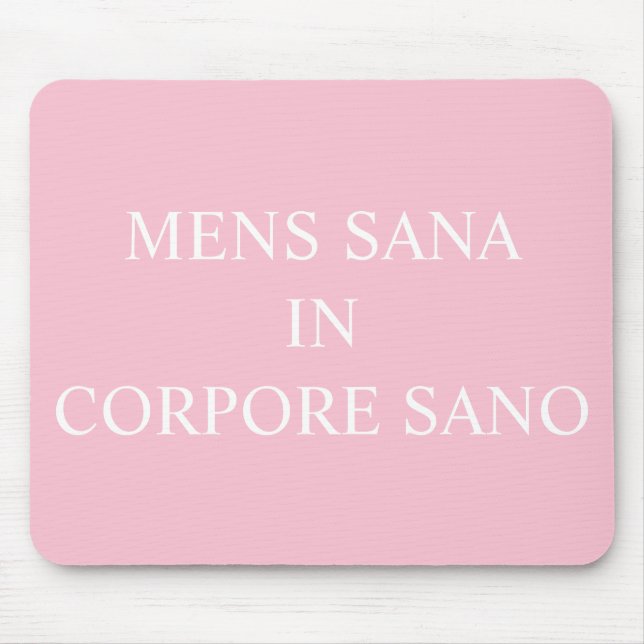 Gesunde Gedanken in einer gesunden Muskelmatte - r Mousepad (Vorne)