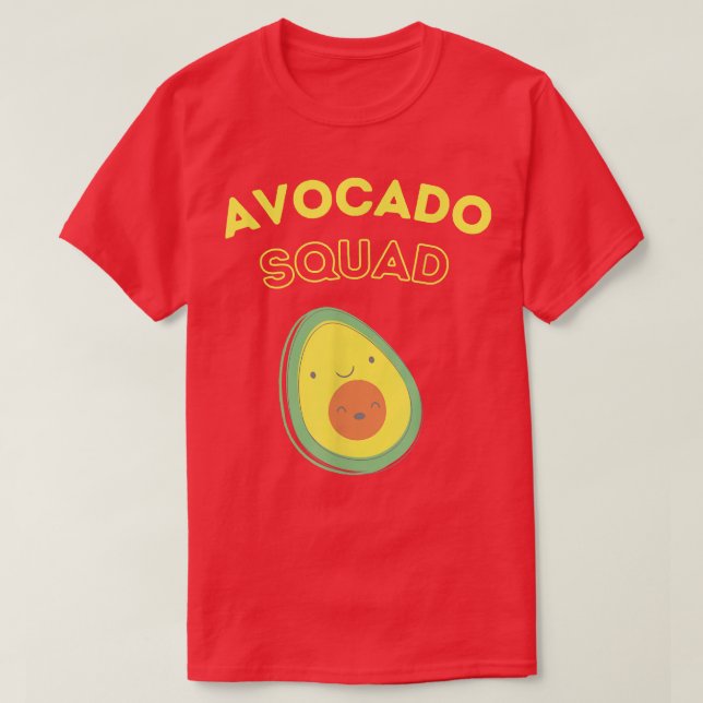 Gesunde lächelnde AvocadoAvocado Squad T-Shirt (Design vorne)
