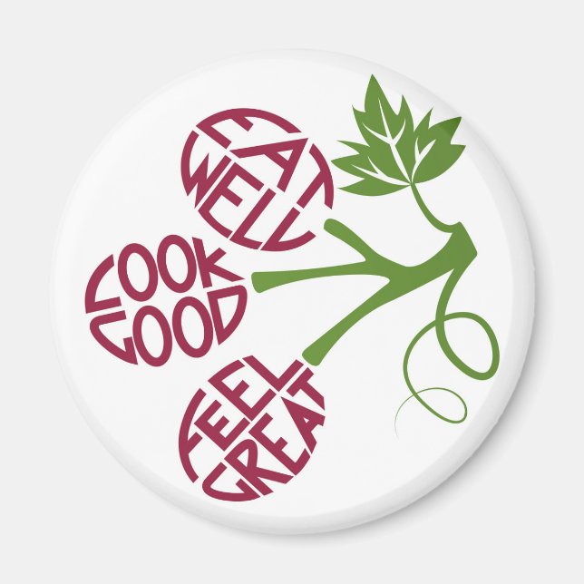 Gesunde Lebensmittel Kostenvoranschlag für Fitness Magnet (Vorne)