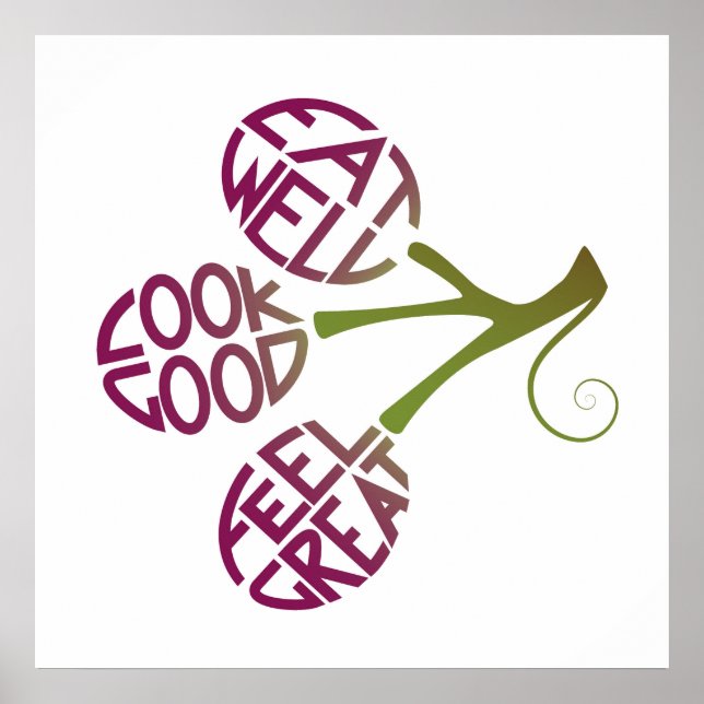 Gesunde Lebensmittel Kostenvoranschlag für Fitness Poster (Vorne)