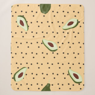 Gesunde Lebensmittel. Nahtloses Avocadomuster, Avo Sherpadecke