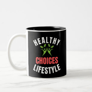 Gesunde Lebensweise Zweifarbige Tasse