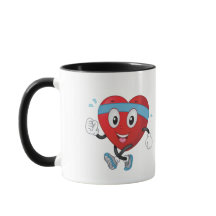 Gesunde rote Running Heart