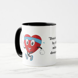 Gesunde rote Running Heart Tasse