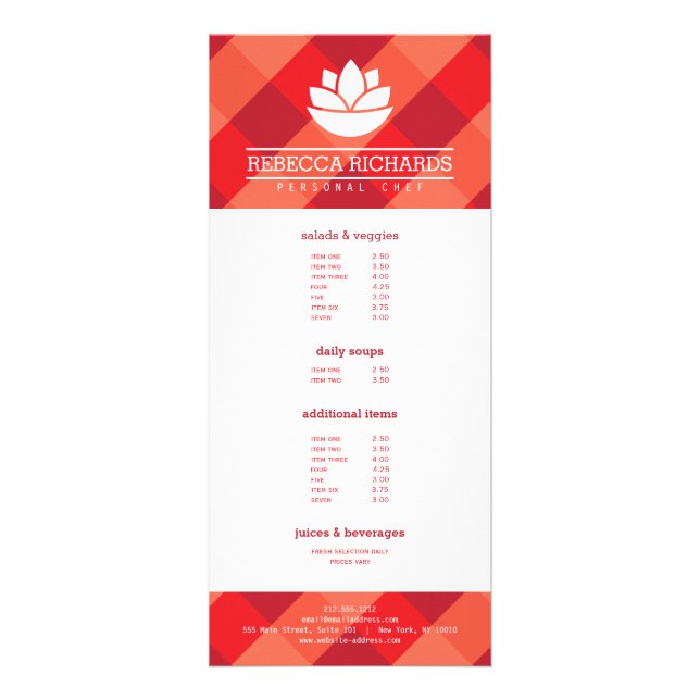 Gesunde Salate Gemüse Catering Menü Rot (Vorne)