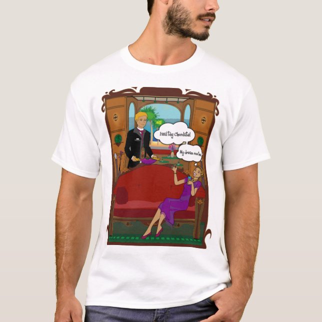 Gesunde Schokolade auf Shirtfront T-Shirt (Vorderseite)
