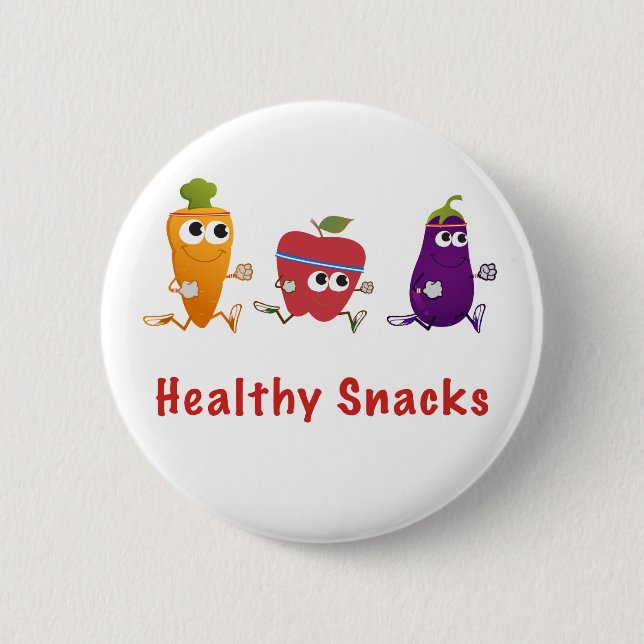 Gesunde Snacks Button (Vorderseite)