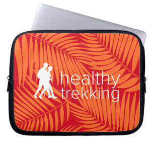 Gesunde Trekking Orange Palms Logo Anzug Laptopschutzhülle