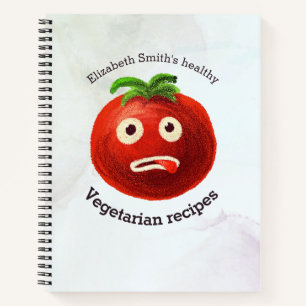 Gesunde vegetarische Rezepte Funny Tomato Name Notizbuch