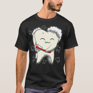 Gesunde Zähne täglich Zahnbürste T-Shirt