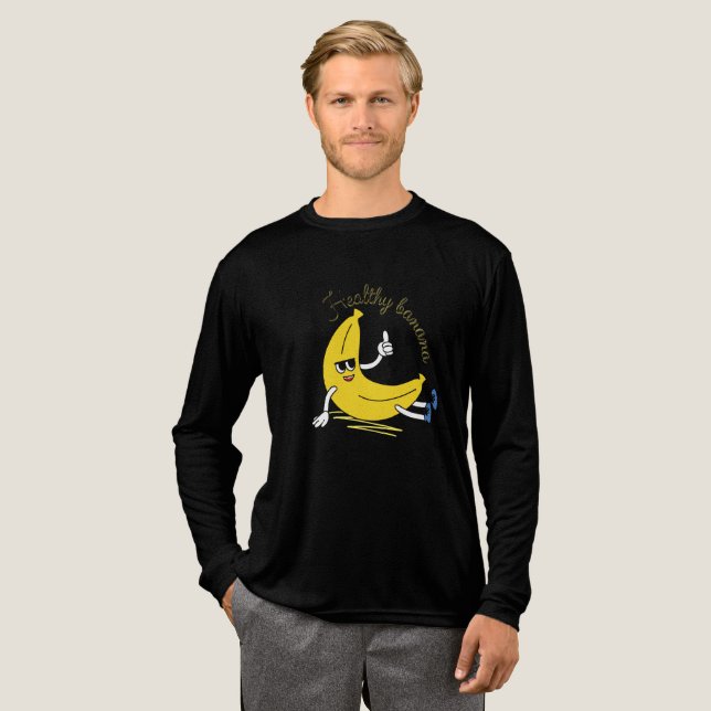 Gesunder Bananen-Mood  Tri-Blend Shirt (Volle Vorderseite)