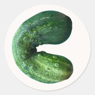 Gesunder Cucumber - Essen Sie frisches Essen! Runder Aufkleber