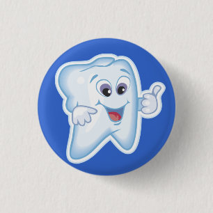 Gesunder glücklicher Zahn Button