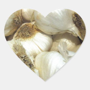 Gesunder Knoblauch Herz-Aufkleber