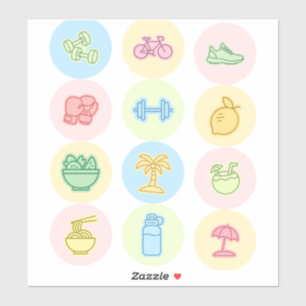 Gesunder Lebensstil-Sticker-Pack Fitness, Gym Aufkleber
