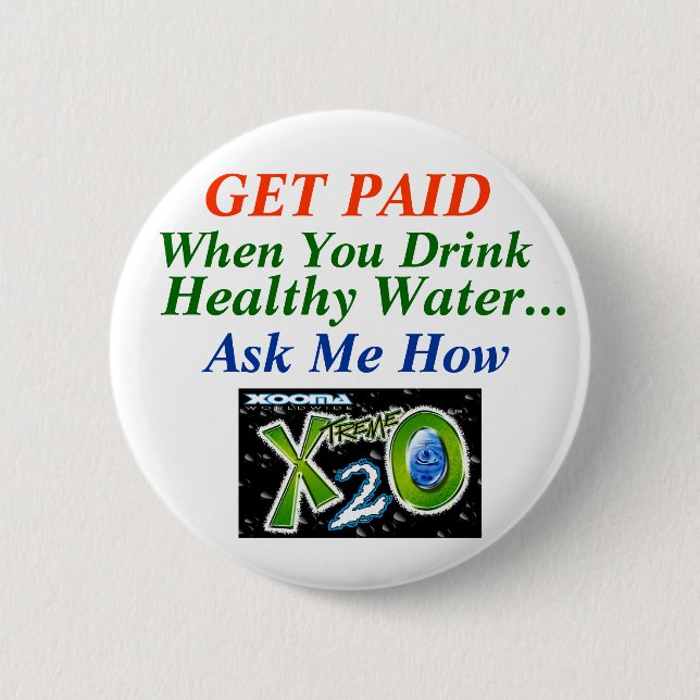 Gesunder Wasserverlust Button (Vorderseite)