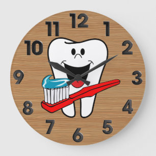 Gesunder Zahn Große Wanduhr