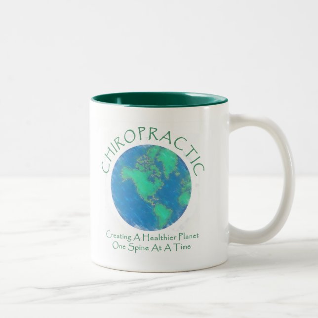 Gesünderer Planet Chiro Zweifarbige Tasse (Rechts)