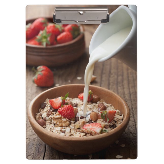 Gesundes Frühstück Klemmbrett (Vorderseite)
