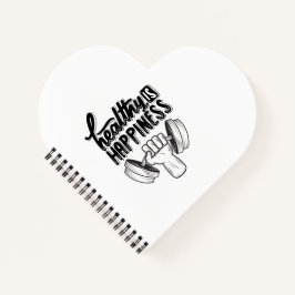 gesundes Gymnastikdesign Notizbuch