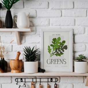 Gesundes Leben Greens Küche Wandkunst Minimalistis Poster