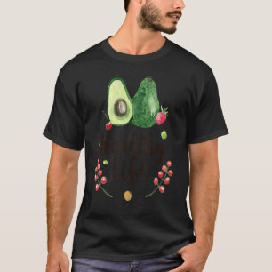 Gesundes Leben Veganer Avocado Vegetarier Bauernma T-Shirt