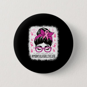 Gesundheit im Oktober tragen wir rosa Frauen Brust Button
