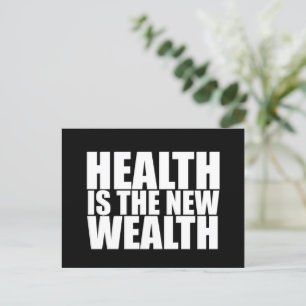 Gesundheit ist der neue Wohlstand Feiertagspostkarte