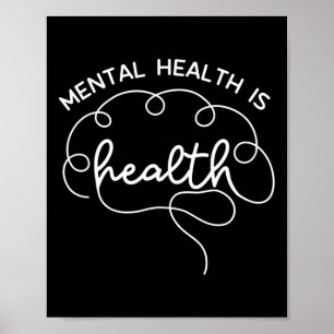 Gesundheit ist Gesundheit Niedlich Hirn psychische Poster