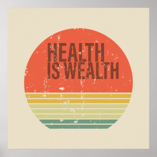 Gesundheit ist Reichtum Vintage Poster