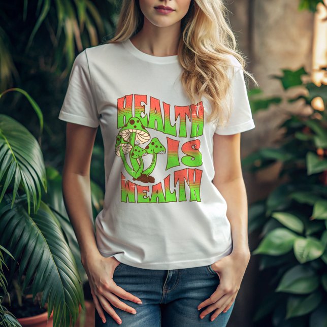 "Gesundheit ist Wohlstand" Premium Women's Crewnec T-Shirt (Von Creator hochgeladen)