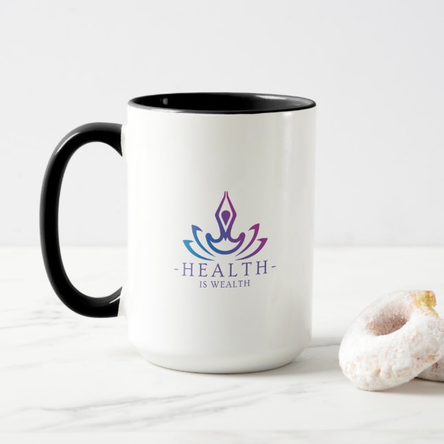 Gesundheit ist Wohlstand Tasse (Mit Donut)