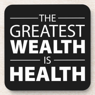 Gesundheit ist Wohlstand, Training Fitness Inspira Getränkeuntersetzer
