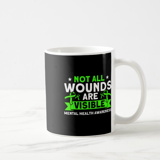Gesundheit nicht alle Wunden Sichtbare psychische  Kaffeetasse (Rechts)