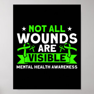 Gesundheit nicht alle Wunden Sichtbare psychische  Poster