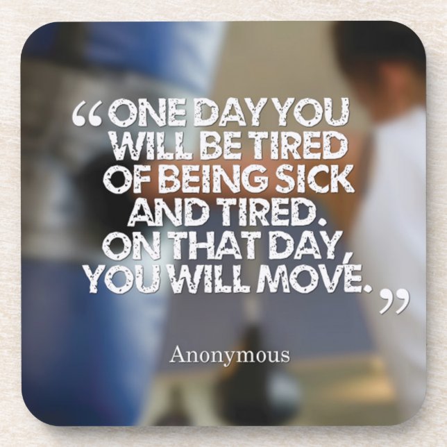 Gesundheit und Fitness Motivierend Untersetzer (Vorderseite)